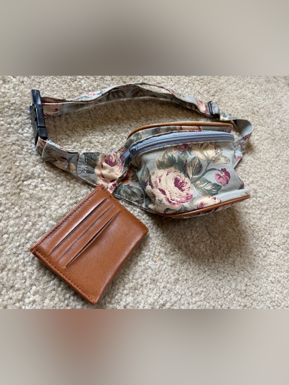 Vintage Gitano 90’s Floral Fanny Pack and Cardholder Wallet
